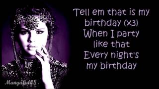 Selena Gomez  Birthday Lyrics [upl. by Ettenel]