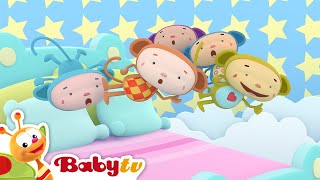 Pięć małych małpek 🐒  Piosenki amp rymy  BabyTV Polski [upl. by Bocoj]