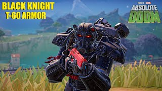 Black Knight T60 Power Armor Outfit   Gameplay Fortnite  Fallout Skin [upl. by Saixela11]