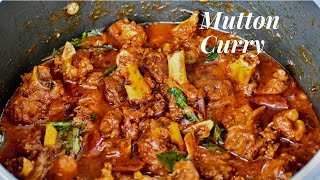 കേരള മട്ടൺ കറി  Spicy Tasty Kerala Mutton Curry  Eid Special Mutton Gravy  Ep965 [upl. by Nalyt]