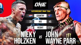 LEGEND VERSUS LEGEND 🤯 Nieky Holzken vs John Wayne Parr  Full Fight Replay [upl. by Acimat]