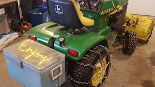 Adding a cooler Lawn Tractor Part 1  Weight in Winter cold beer in Summer [upl. by Weir]