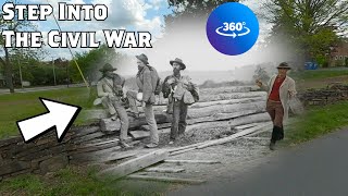 Confederate Prisoners at Gettysburg in 360°  Civil War Then amp Now [upl. by Thurnau]