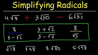 How To Simplify Radicals [upl. by Ahsemrac352]