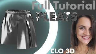 Making a Skirt with Pleats  Full Tutorial clo3d  Pattern Making [upl. by Hcaz]