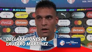 Declaraciones de Lautaro Martínez  Chile 01 Argentina  Copa América 2024 [upl. by Anelah67]