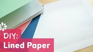 DIY Lined Paper for Bookbinding  Sea Lemon [upl. by Buddy]