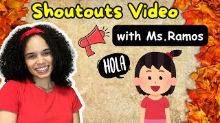 Shoutouts Tuesday  Con MsRamos  Español Para Bebés  112624 [upl. by Ramraj]