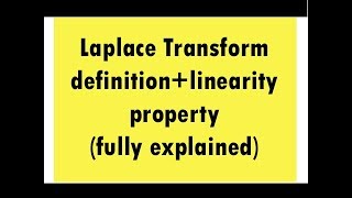 Laplace Transform Definition Examples and Linearity property in HindiUrdu Lecture 01 [upl. by Markus]