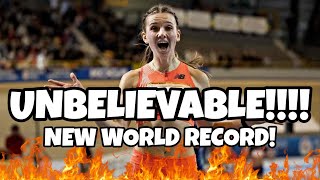 Femke Bol BREAKS 400m WORLD RECORD indoors [upl. by Namilus500]