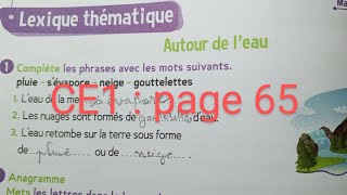 CE1  Lexique thématique Autour de l eau page 65 cahier d activités Le trésor des mots [upl. by Manchester287]