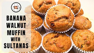 Banana Walnut Muffin with Sultanas  Norahs Cooking Diary [upl. by Florence]