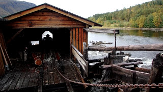 Water powered sawmill Aursfjordsaga Norway [upl. by Ide]