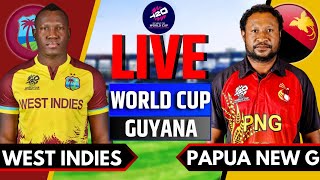 West Indies vs Papua New Guinea Live  Live Score amp Commentary  PNG vs WI Live  T20 World Cup 2024 [upl. by Nea408]