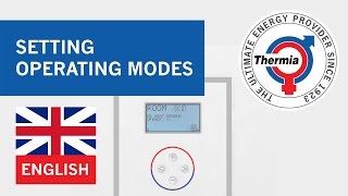 English  Setting operating modes  Thermia heat pump [upl. by Prager754]