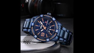 Naviforce 9117 Blue Chain Watch  Watch Style  Bangla Watch Tutorial [upl. by Oknuj]