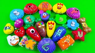 Alphabet Lore amp Numberblocks – Finding All CLAY Mix Shapes Coloring Satisfying Videos ASMR [upl. by Lyndel]