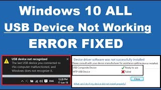 How To Fix USB Device Not Working Windows 10 [upl. by Anot]