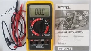 How to test multimeter  How to use multimeter  powerfix PDM 250 A2  lidl Video 25 [upl. by Yerga]