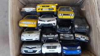 Lets Find box full high Scale diecast Model carMercedeaseToyotaNissanfordMitsubishiGtrBMw [upl. by Euqinna]