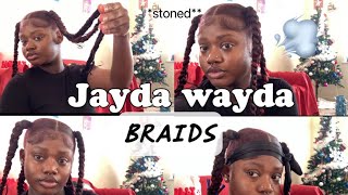 How to  Braid Jayda Wayda Braids STONED Beginner Friendly  VLOGMAS Day 4 [upl. by Ecnahs]