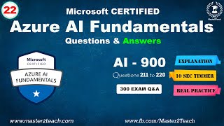 Azure AI Fundamentals Certification Question amp Answer 22  AI 900 [upl. by Marvin]