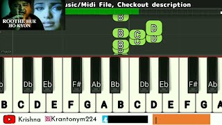 Roothe Hue Ho Kyon quotTera Chehraquot by Adnan Sami  Easy Synthesia Piano Tutorial [upl. by Ennahgiel464]