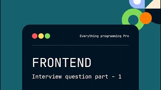 Frontend interview questions  part 2 frontendinterview frontendquestions [upl. by Giff]