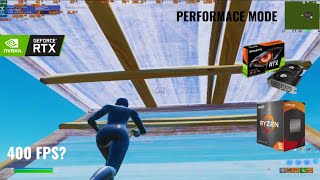 RTX 3060 OC amp Ryzen 5 5600x Fortnite Benchmark Performance Mode Only Creative [upl. by Natsuj]