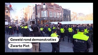 ZWARTE PIET Onrust in verschillende steden rond demonstraties [upl. by Sessler320]