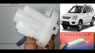 Change fuel filter  Kia sportage 2010  2009  2008  2007  2006 video 29 [upl. by Norat]