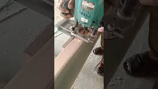 Door hinge fitting with router music rajabbutt94 WoodWorkingskillso6k WoodworkingArt [upl. by Thibault87]