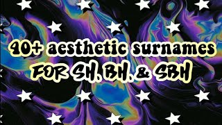 40 AESTHETIC SURNAMES FOR SH BH amp SBH  RPW PH [upl. by Dorman41]