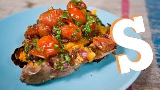 Jerk Sweet Potato Recipe  SORTED [upl. by Alamat]