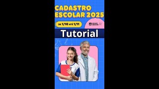 TUTORIAL CADASTRO ESCOLAR 2025 [upl. by Akaya846]