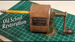 Old School Restoration  Vintage 1930s Boston Pencil Sharpener [upl. by Entirb]