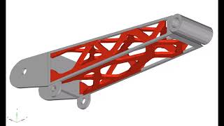 コントロールアームのトポロジー最適化解析「解析結果（形状）」 [upl. by Ahsikit]