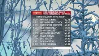 IBSF World Cup 20122013 Mens Skeleton WC4 Winterberg HIGHLIGHTS [upl. by Yrrehs]