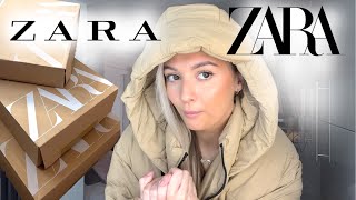 ZARA autumnwinter COATS try on haul [upl. by Nyrrad104]