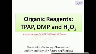 Mild oxidizing Agents TPAP DMP H2O2 [upl. by Anaiad]