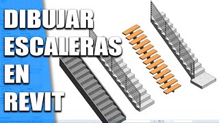 Como crear y dibujar Escaleras en REVIT [upl. by Alemrac]