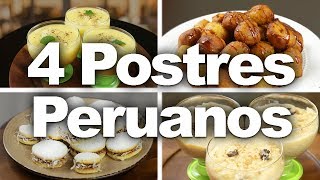 4 Postres Peruanos  Sabores del Perú [upl. by Noed]