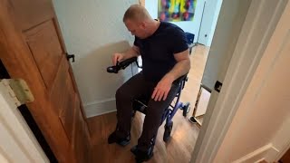 Narrow Doorway Demo The Wheelator Hybrid Rollator Wheelchair [upl. by Barrington]