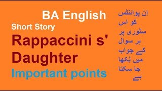 BA English short story Rappaccini s Daughterimportant pointslecture by Shahid Bhatti [upl. by Trinatte253]