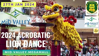 2024 Acrobatic Lion Dance  Mid Valley Megamall  27012024  Khuan Loke 群樂 [upl. by Giavani]