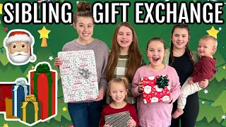 SECRET SANTA SiBLING GiFT EXCHANGE w 6 KiDS 2022🎁 [upl. by Geri]