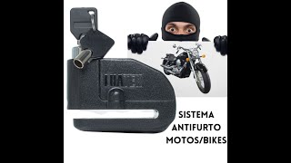 Cadeado Trava Disco Moto Bike Com Alarme Sirene Anti Furto [upl. by Atiuqad]