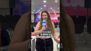 Así es la sala de prensa de Eurovisión Junior 2024 JESC JESC2024 EurovisionJunior2024 [upl. by Uticas]