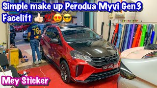 MEMBER KENA RACUN WRAP HOOD CERAMIC CARBON DAN BUMBUNG  MYVI G3 FACELIFT  MEY STICKER [upl. by Xella]