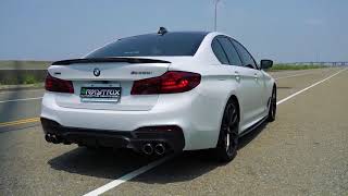 2018 BMW M550i xDrive with ARMYTRIX Exhaust [upl. by Crisey]